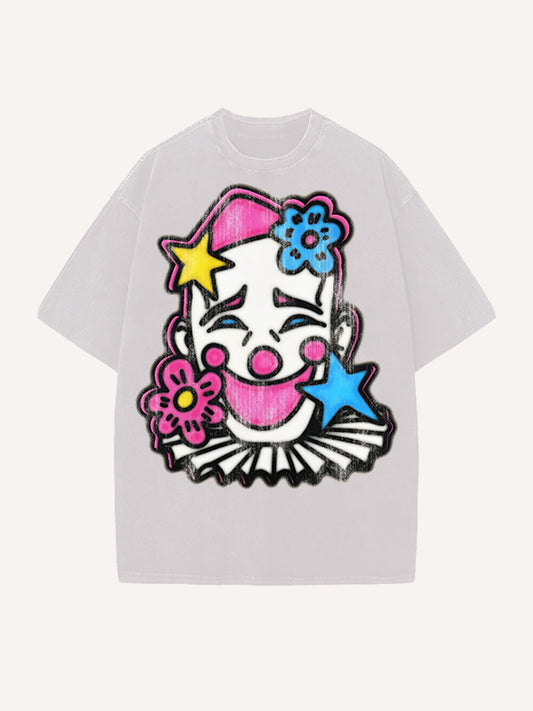 Cute Clown Artist Washed T-shirt