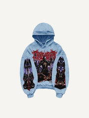 Hand-painted dark style rap sweatshirt