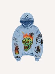 Graffiti hand-painted art sweatshirt
