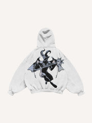 Angel or devil in our thoughts printed sweatshirt
