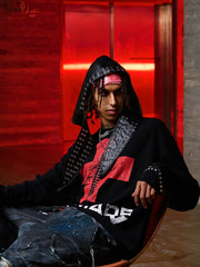 Street Cross Lettering Print Long-Sleeved T-Shirt