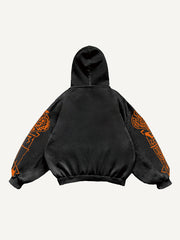 Hand-painted Fuwa hoodie attracting wealth and fortune