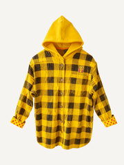 Christmas season hooded plaid shirt