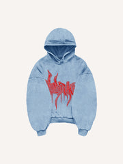 Japanese hand-painted mythical beast limited edition print sweatshirt