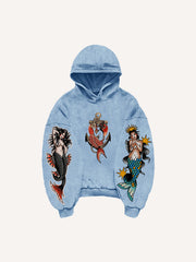 Mermaid Tattoo Retro Fashion Sweatshirt