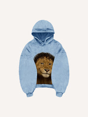 Cute and funny lion curly hair fashion sweatshirt