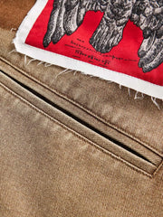 Punk Retro Collage Print Distressed Heavy Jacket