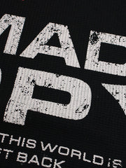 Street Cross Lettering Print Long-Sleeved T-Shirt