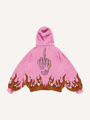 Holy Cross Flame Skull Rap Sweatshirt