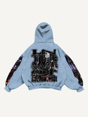 Hand-painted dark style rap sweatshirt