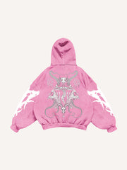 Skull AK hand-painted hip-hop sweatshirt