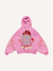 Double Flag Lion Hand-Painted Limited Edition Sweatshirt