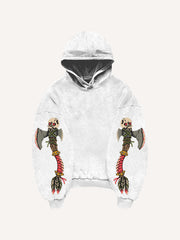 Retro Chieftain Tattoo Style Print Sweatshirt