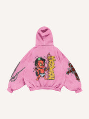 Angel or Devil Street Print Sweatshirt