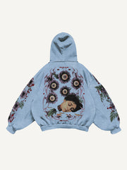 Eye of Hell hand-painted art illustration sweatshirt