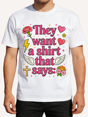 Faith Blesses My Mother Printed Short Sleeve