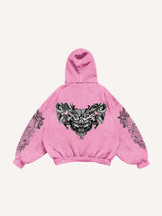 Kapuzenpullover mit Figure&Wing-Grafikdruck und schrägen Taschen