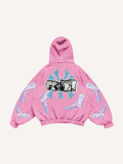 Fashion rejects violence printed sweatshirt