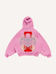 Japanese hand-painted mythical beast limited edition print sweatshirt