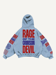 Hand-painted sexy female devil textured sweatshirt