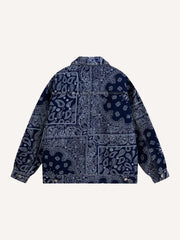 Paisley Print Denim Jacket