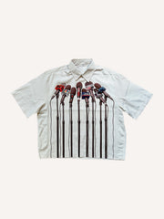 Trendy artist microphone creative design shirt