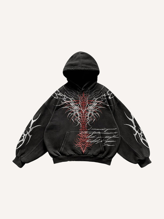 Retro distressed artist high-end printed sweatshirt