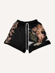 Son of God print high-end shorts