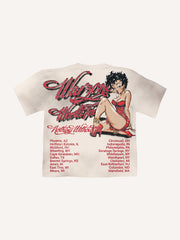 Sexy beauty with hooded T-shirt