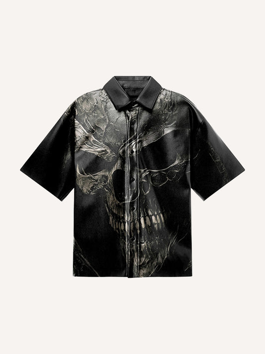 Satin Skull Exquisite Shirt