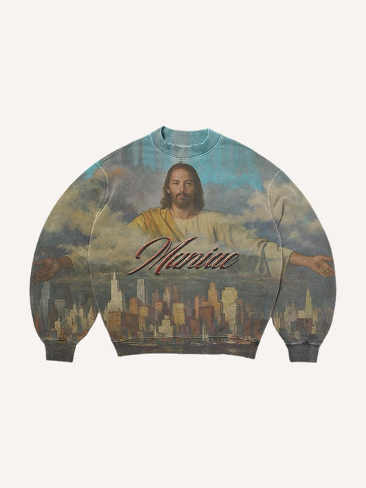 God Bless Us Trendy High Street Sweatshirt