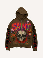 Kapuzenpullover mit Figure&Wing-Grafikdruck und schrägen Taschen