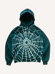 Hand-painted spiderweb comfortable sweatshirt