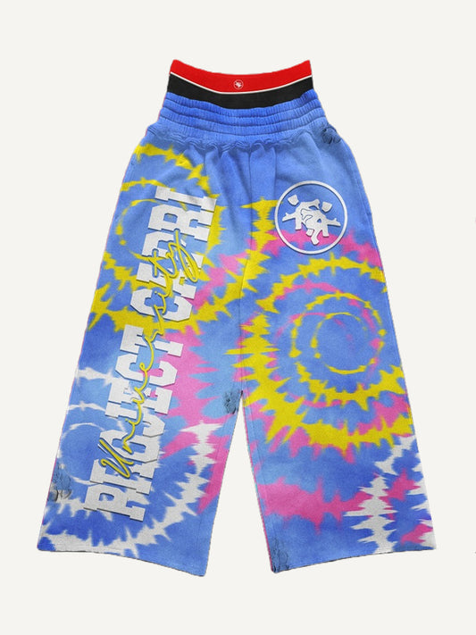 Popular tie-dye trousers