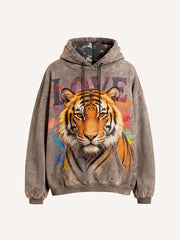 Tiger Heart Washed Textured Sweatshirt