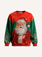 A kind and sparkly Santa Claus crew neck sweatshirt