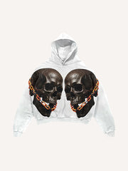 Exquisitely crafted double skull print sweatshirt