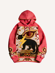 King of the Hills Cheetah Embroidered Textured Print Sweatshirt