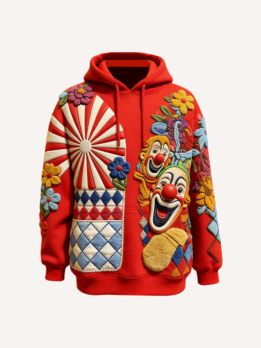 Crazy Clown Birthday Party Print Hoodie
