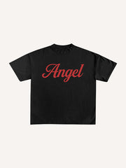 Lucky Little Angel Watching You Print T-Shirt