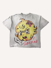 Half Angel Half Devil Print T-Shirt
