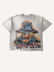 Rainy Night Ripper Personality Print T-Shirt