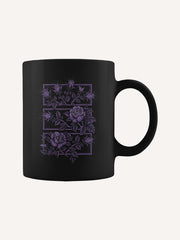 Creepy Dark Purple Gothic Rose Floral Flower Coffee Mug