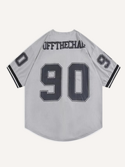 Letter Print Button V Neck Shirt