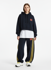 Fleece Vintage Side Stripe Drape Paratrooper Machete Wide Leg Pants - 2488