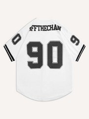 Letter Print Button V Neck Shirt