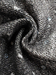 Denim Distressed Belt Diamond Decorated Jeans