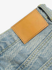 Checkerboard Distressed Jeans