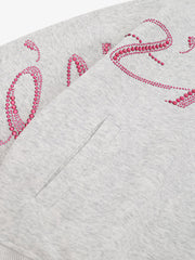 Street Hip-Hop Rhinestone Cropped Hooded Sweatshirt