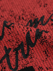 Street Cross Lettering Print Long-Sleeved T-Shirt